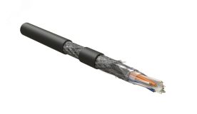 Кабель витая пара SFUTP4-C6-S23-OUT-PE-BK-500 (500 м) экран (SF/UTP4) 444460 Hyperline