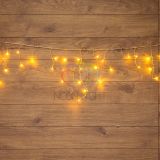 Гирлянда Айсикл Бахрома светодиодная, 1,8 х 0,5 м, прозрачный провод, 230 В, диоды тёплый белый 255-016 Neon-Night