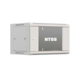 Шкаф настенный телекоммуникационный W 18U 600х450х964мм. 2 профиля 19. дверь стеклянная. боковые стенки съемные. задняя стенка. разобранный. серый RAL 7035 УТ000016828 NTSS