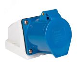 Розетка кабельная 32А 2Р+Е IP44 на поверхность 220В ps-123-32-220 EKF