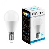 Лампа светодиодная LED 13вт Е14 дневной матовый шар 38103 FERON