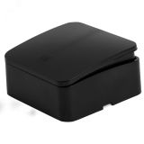Выключатель двухклавишный с индикатором 250В 10А IP20 серия София черный STEKKER 49294 STEKKER