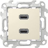 Коннектор 2хUSB, слоновая кость 2411090-031 Simon