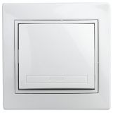 Выключатель Intro Plano 1-101-01 одноклавишный,10А-250В, IP20, СУ, белый Б0053721 ЭРА