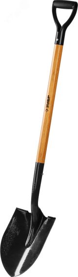 Лопата ''Профи-10'' штыковая для земляных работ, деревянный черенок, с рукояткой, Профессионал 4-39530_z02 ЗУБР