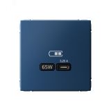ARTGALLERY USB розетка тип-С 65Вт высокоскор.заряд. QC, PD, механизм, аквамарин GAL001127 Systeme Electric