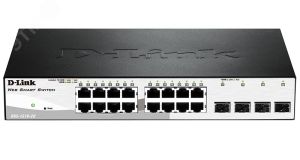 Коммутатор управляемый L2 16 портов 10/100/1000 Мб/с, 4хSFP 123176 D-Link