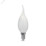 Лампа светодиодная филаментная LED 5 Вт 450 лм 4100К AC185-265В E14 свеча нейтральный матовая колба Black Filament 104201205 GAUSS