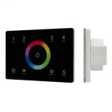 Панель Sens SMART-P83-RGB Black (230V, 4 зоны, 2.4G) (ARL, IP20 Пластик, 5 лет) 028403 Arlight