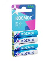 Батарейка R03 (ААА) 1.5V Zinc carbon 4BL в шринке KOCR034BL Космос