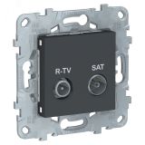 Розетка UNICA NEW R-TV/SAT одиночная антрацит