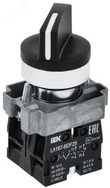 Переключатель LA167-BDF25 2 полож. 1з+1р черный BSW20-BDF25-3-24-67-2-K02 IEK