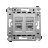 Avanti Компьютерная розетка RJ-45 в стену, кат.6 двойна   экранированная  Закаленная сталь 4404394 DKC