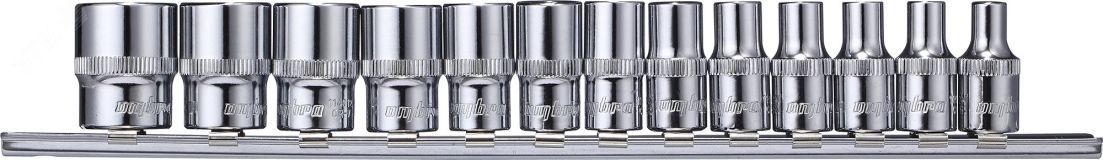 Набор головок торцевых 1/4''DR на держателе, 4-14 мм, 13 предметов 055467 Ombra