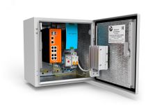 Узел коммутационный 8хPoE+, 2хSFP, 240 Вт, АС 220В, 50 Гц IP66, 300х300х210 мм 58003 Тахион-климат