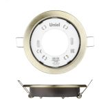Светильник ультркий встраиваемый GX53/H2 ANTIQUE BRASS 10 PROM под лампу в составе набора из 10шт корпус античная бронза цена за 1 шт UL-00005056 Uniel
