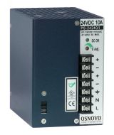 Блок питания промышленный. DC24V, 10A(240W). Диапазон входных напряжений AC115, 230V. КПД 82%. 00011176 OSNOVO