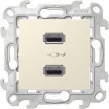 Зарядное устройство розетка 2хUSB, слоновая кость 2411096-031 Simon