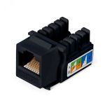 Вставка Keystone Jack RJ-45, категория 5e, заделка тип 110, черная 9482c Cabeus