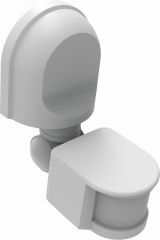 Датчик движения инфракрасный ДДИ-101 02 1200Вт 2-12м 180градус белый 60131DEK Dekraft