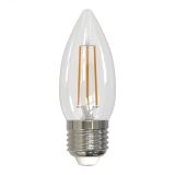 LED-C35-5W/NW/E27/CL/DIM GLA01TR Лампа светодиодная диммируемая. Форма ''свеча'', прозрачная. Серия Air. Белый свет (4000K). Картон. ТМ '' UL-00003642 Uniel