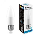 Лампа светодиодная LED 13вт E27 дневной матовая свеча 38112 FERON