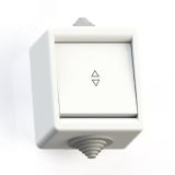 IP44  Переключатель брызгозащищенный открытой установки одноклав. А610-326, белый 5908 Кунцево-Электро