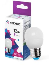Лампа светодиодная LED 12Вт Шар 220В Е27 D45х90 6500К холодный 1070 лм LkeLED12wGL45E2765 Космос