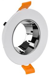 LIGHTING Светильник 4106 встраиваемый поворотный под лампу GU10 белый/хром пластик IEK LT-UVB0-4106-GU10-1-K23 IEK