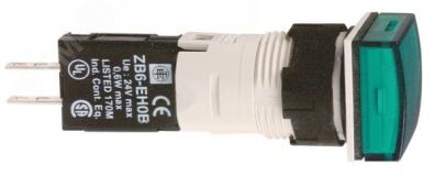 Лампа сигнальная 16мм 12-24В зеленая квадратная XB6CV3BB Schneider Electric