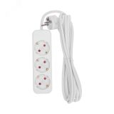 Удлинитель STANDARD 3 гнезда, 3 м, 3х1,0 мм2, с/з, белый 13-4010 REXANT