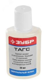 Флюс ТАГС, пластиковый флакон, 30мл 55479-030 ЗУБР