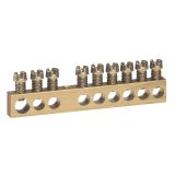 Клеммная колодка - крепятся винтами М4 - 1 x 6-25 мм? - 8 x 1,5-16 мм? - длина 73 мм 004803 Legrand