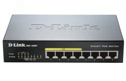 Коммутатор неуправляемый PoE 8 портов, 4хPoE 10/100/1000 Мб/с, 4хRJ45, 80 Вт 128358 D-Link
