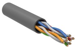 Витая пара U/UTP кат.5е 4x2x24 AWG solid 305м PVC серый LC1-C5E04-111 ITK