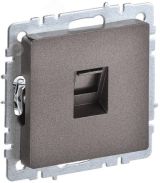 BRITE Розетка компьютерная RJ45 кат.6 РК11-БрТБ темная бронза IEK BR-K10-2-K45 IEK