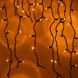 Гирлянда 100LED Бахрома 2м*0,7м, желтый свет, черн. каучук, 220В, IP65 ERAPS-BZ1 Б0060545 ЭРА