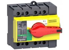 Выключатель-разъединитель INS63 4п красная рукоятка/желтая панель 28919 Schneider Electric