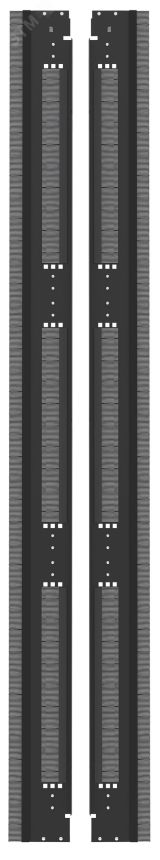 Фальш-панель вертикальная 19'' 45U 600 черная (2шт/компл) ITK by ZPAS ZP-FP05-45U-V-0600 ITK