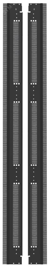Фальш-панель вертикальная 19'' 45U 800 черная (2шт/компл) ITK by ZPAS ZP-FP05-45U-V-0800 ITK
