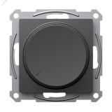 ATLASDESIGN СВЕТОРЕГУЛЯТОР (диммер) повор-нажим, LED, RC, 400Вт, мех., БАЗАЛЬТ ATN001423 Systeme Electric