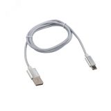 Кабель USB-Type-C, 2A, nylon, silver, 1m, 18-1899, 18-1899 REXANT
