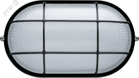 Светильник НПП-100w термостойкий овальный с черной решеткой IP54 17089 Navigator Group