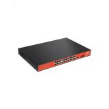 Коммутатор управляемый L2 PoE 26 портов, 24хPoE 10/100/1000 Мб/с, 2хSFP, 400 Вт WI-PMS326GF Wi-Tek