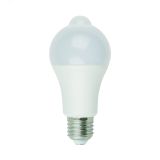 Лампа светодиодная с датчиком освещенности и датчиком движения LED-A60-12W/4000K/E27/PS+MS PLS10WH Форма A матовая (4000K) Картон UL-00005713 Uniel