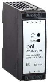 Блок питания OPS 220В AC/12В DC 15Вт OPS-DC12-015B ONI