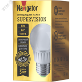 Лампа светодиодная 6вт NLL-G45-6-230-4K-E27-FR-SV 25056 Navigator Group