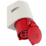 Розетка настенная 32А/400V/3P+E/IP44 00-00002355 PCE