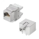 Вставка Keystone Jack RJ-45(8P8C), 180 градусов, категория 5e, экранированная, Dual IDC (110&Krone type) 7962c Cabeus