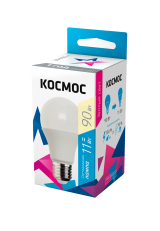 Лампа светодиодная LED 11Вт 220В Е27 D60х108 3000 теплый 900Лм А60 LkecLED11wA60E2730 Космос